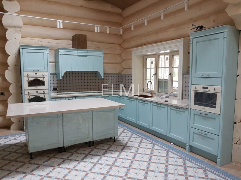 Столешница с островом из искуственного камня